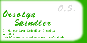 orsolya spindler business card